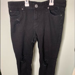 Emma ankle black skinny jeans, ripped